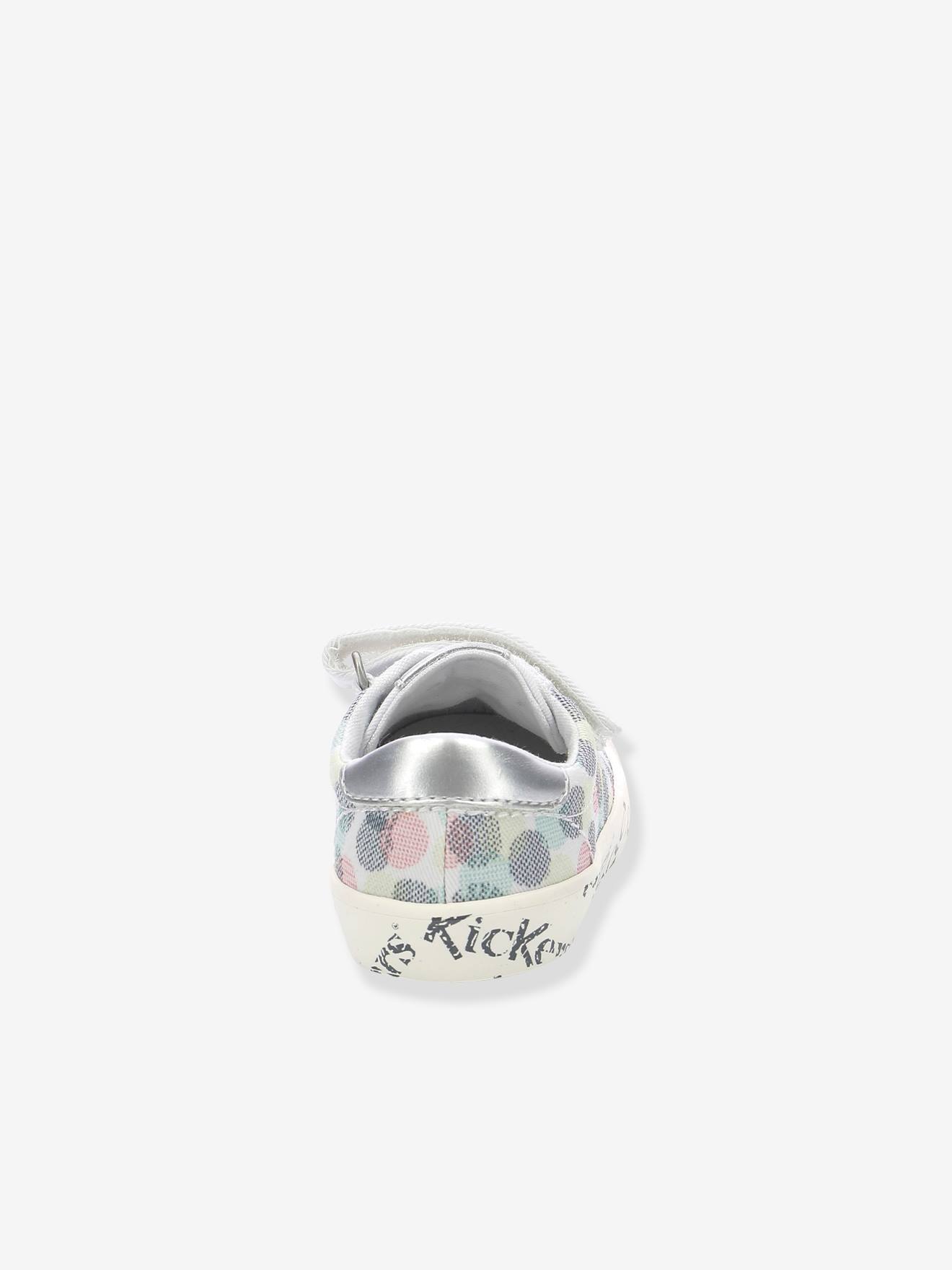 Baskets sneakers fille Gody Gold KICKERS® blanc pois multico