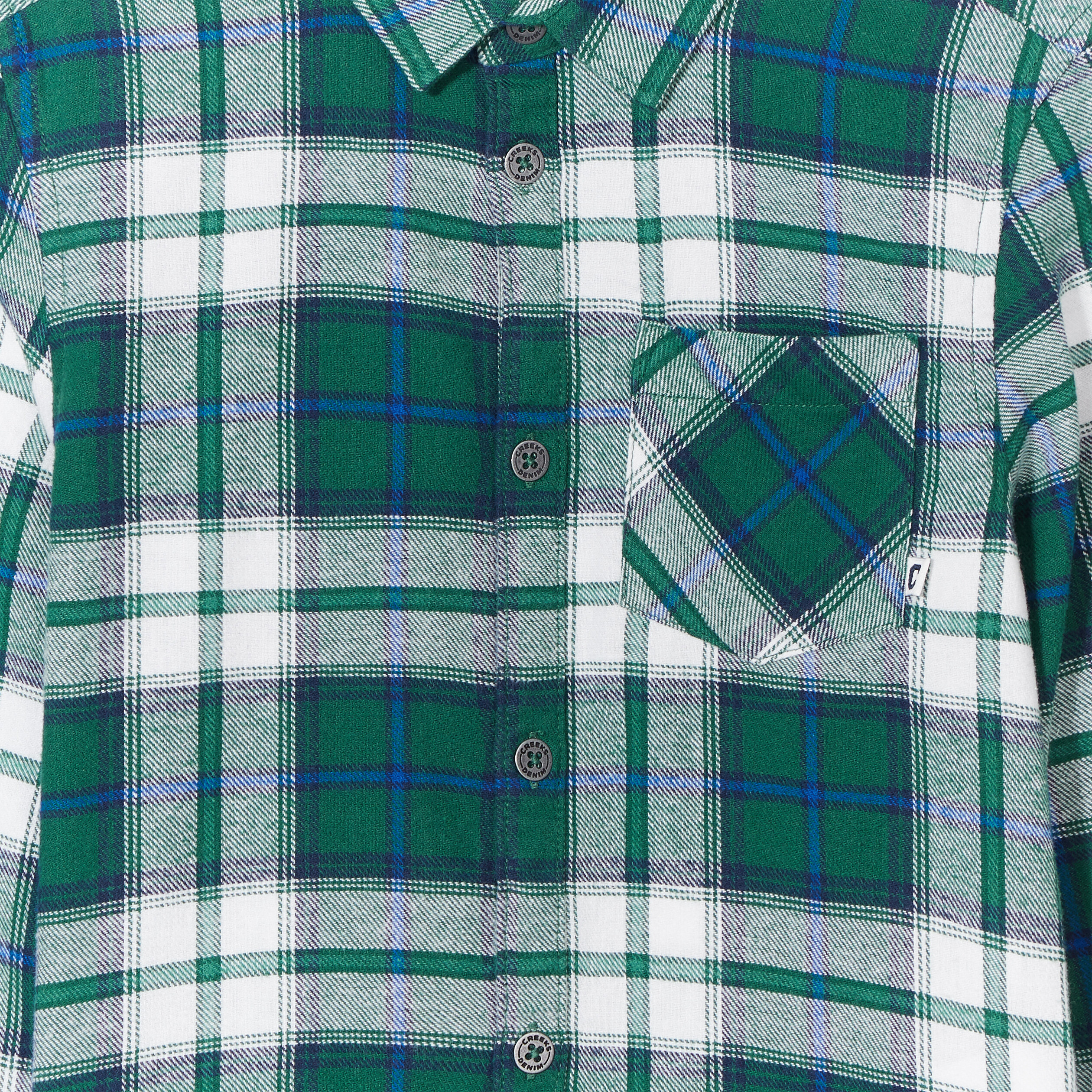 Chemise manches courtes Creeks vert foncé garçon | La Halle