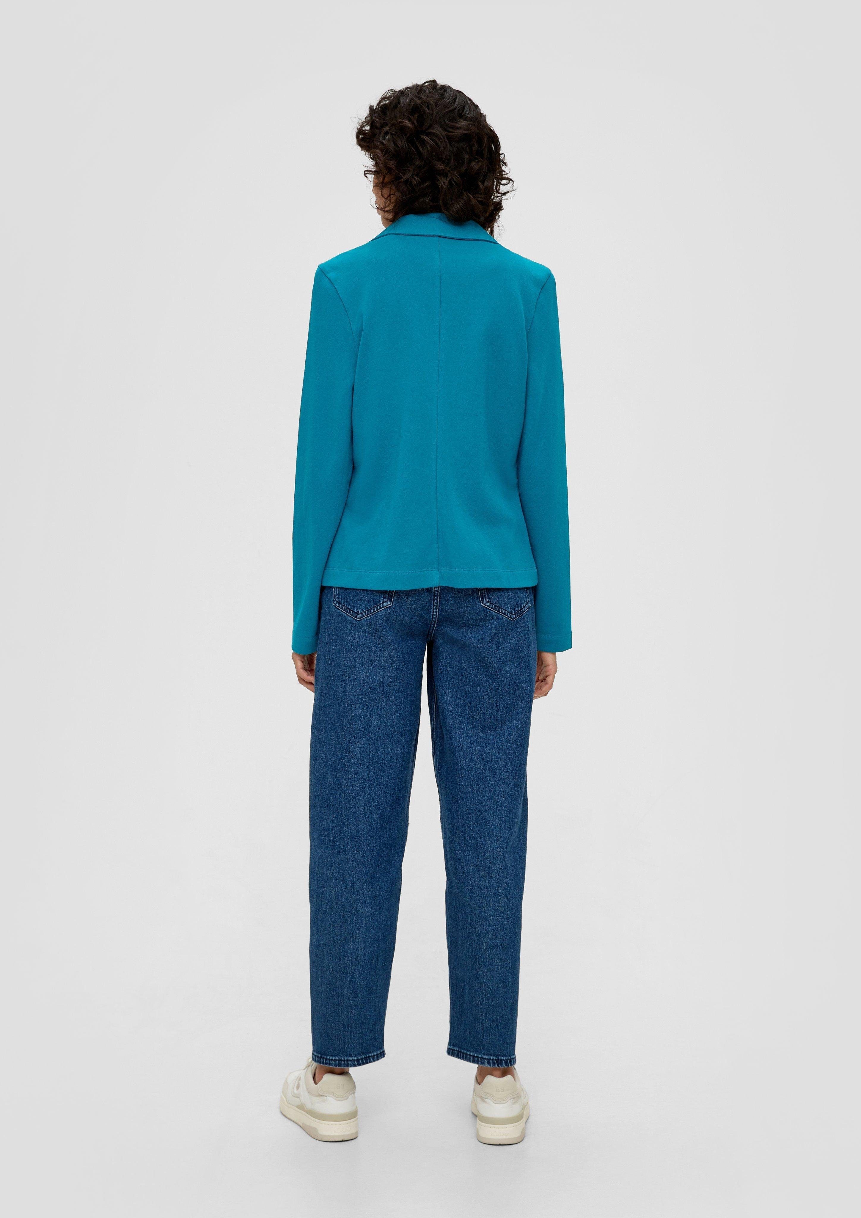 s.Oliver Jackenblazer Blazer aus Sweat Teilungsnähte