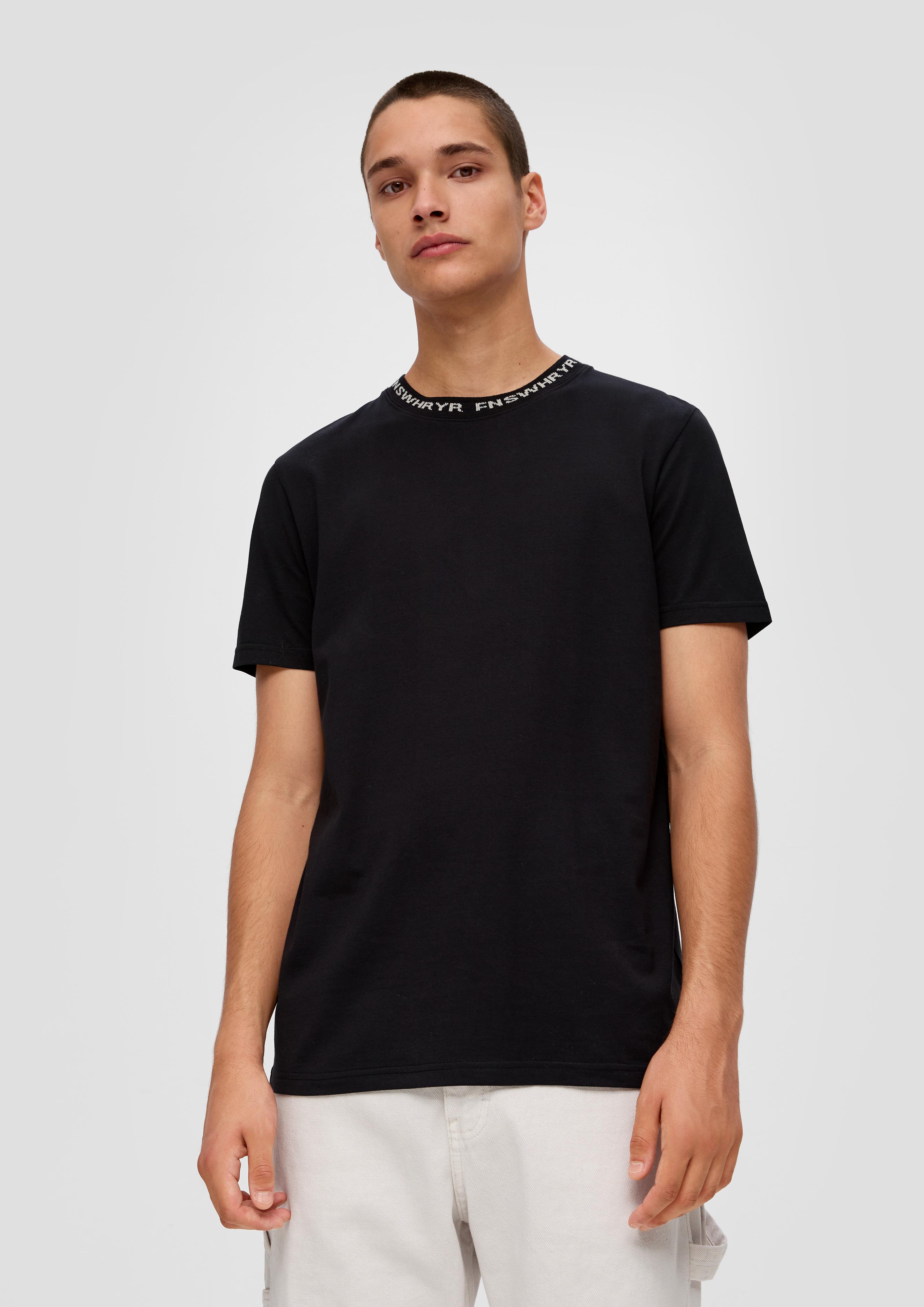 Baumwollshirt mit Rippblende  2135163-9999