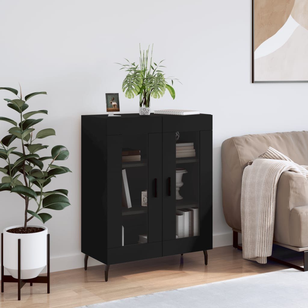 vidaXL Sideboard Sideboard Schwarz 69,5x34x90 cm Holzwerkstoff (1 St)