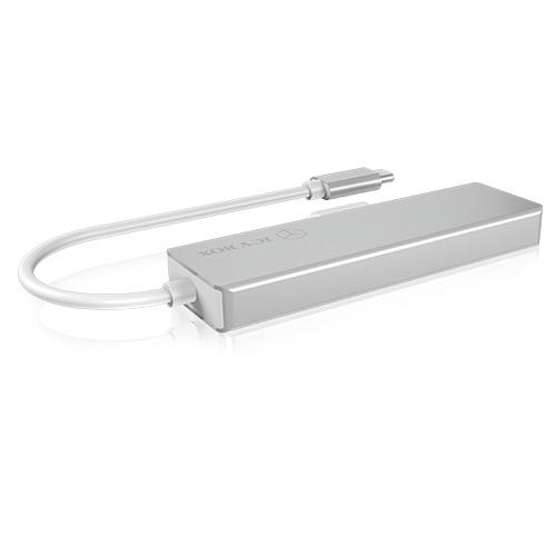 ICY BOX IB-HUB1413-CR, 3 Port Hub mit USB 3.0 Type-CAnschluss und Multi-LUN Kartenleser