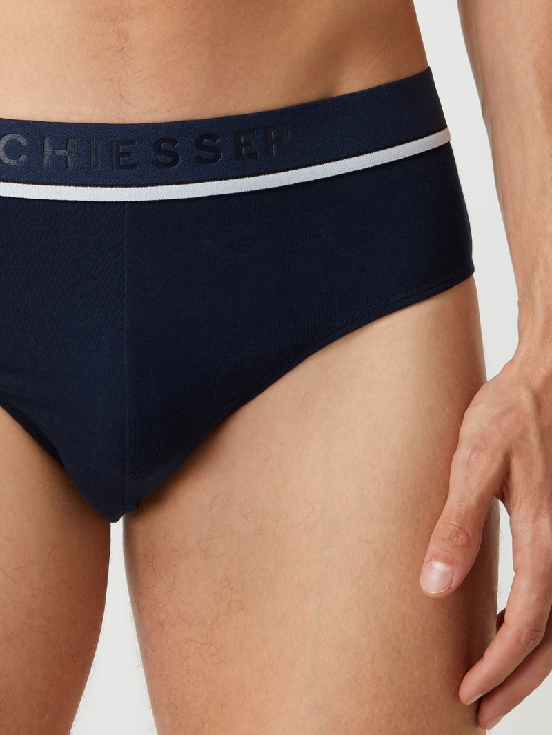 Slip mit Label-Details Modell 'Rio' im 3er-Pack in blau