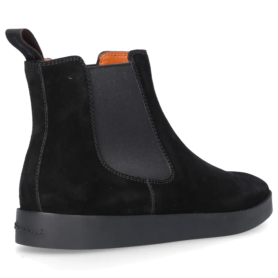 Santoni - Chelsea Boots 17833 Veloursleder - schwarz
