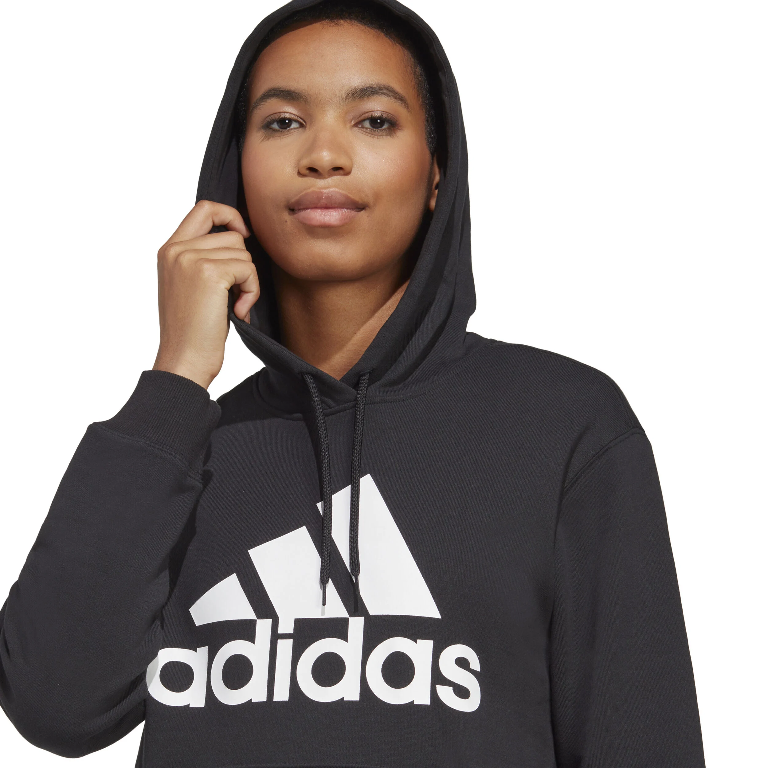 Big Logo Hoody Damen - Schwarz, Weiß