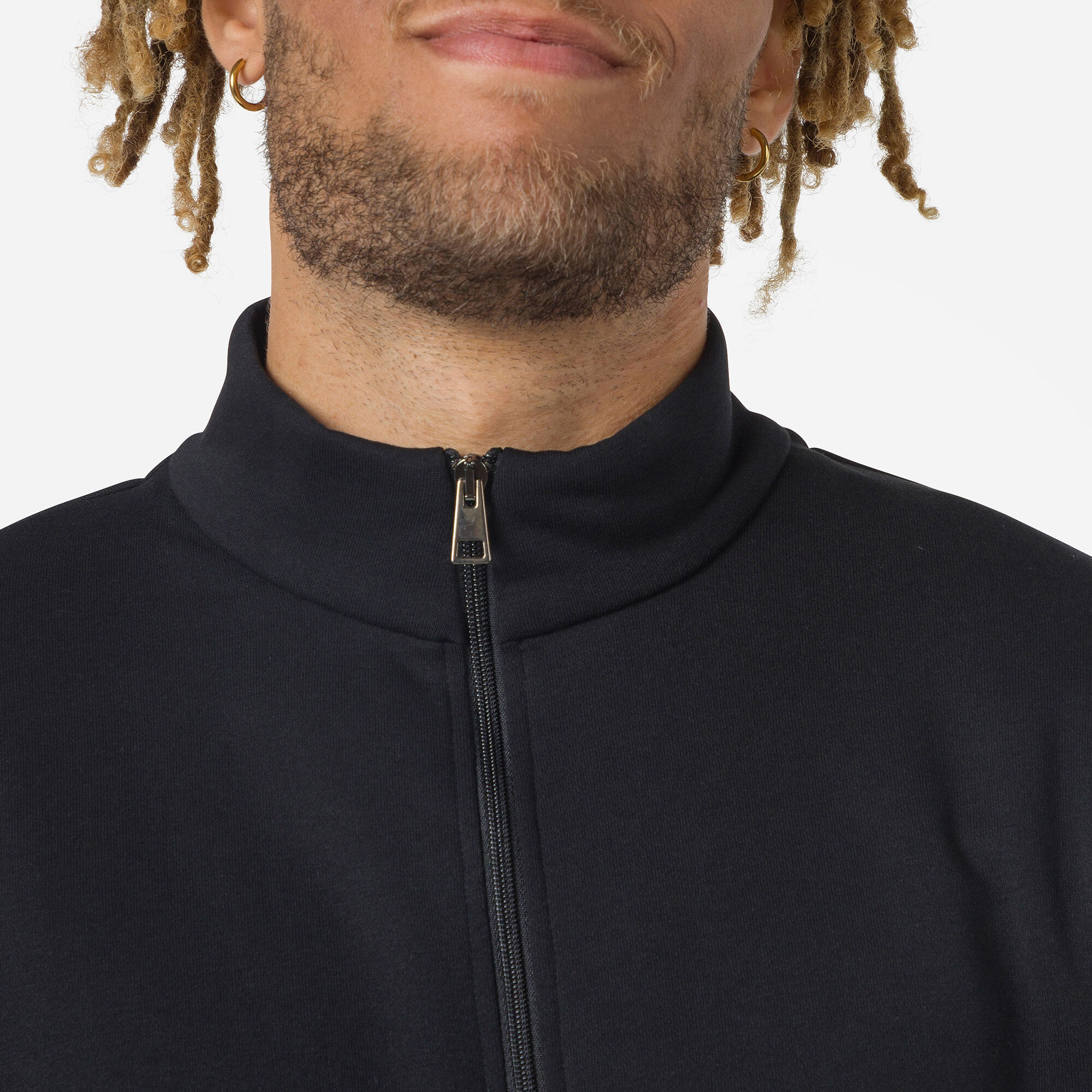 Sweat en coton zippé Logo Homme
