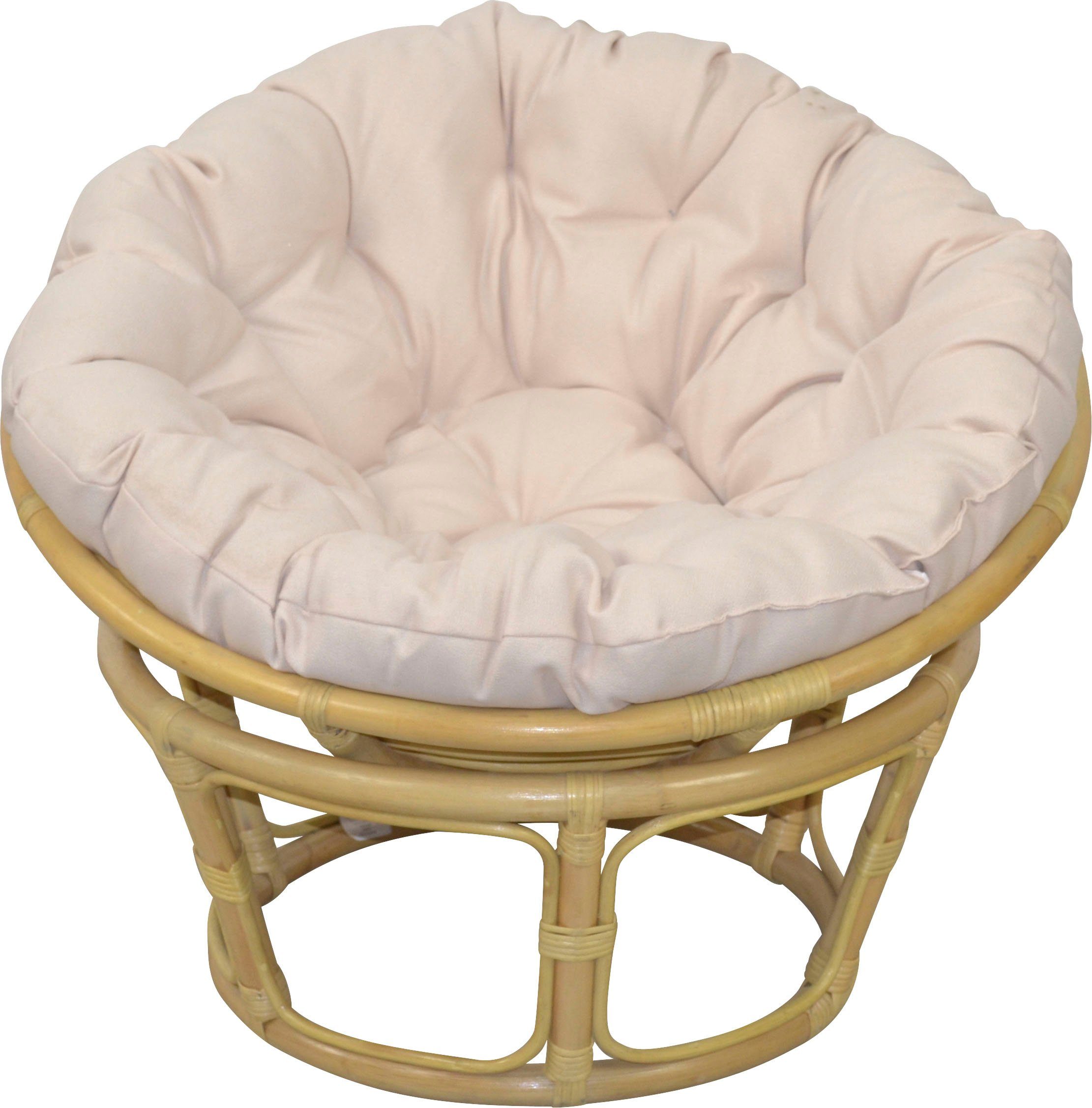 Home affaire Rattanstuhl Papasansessel, aus geflochtenem Rattan, in verschiedenen Größen (80-110 cm)