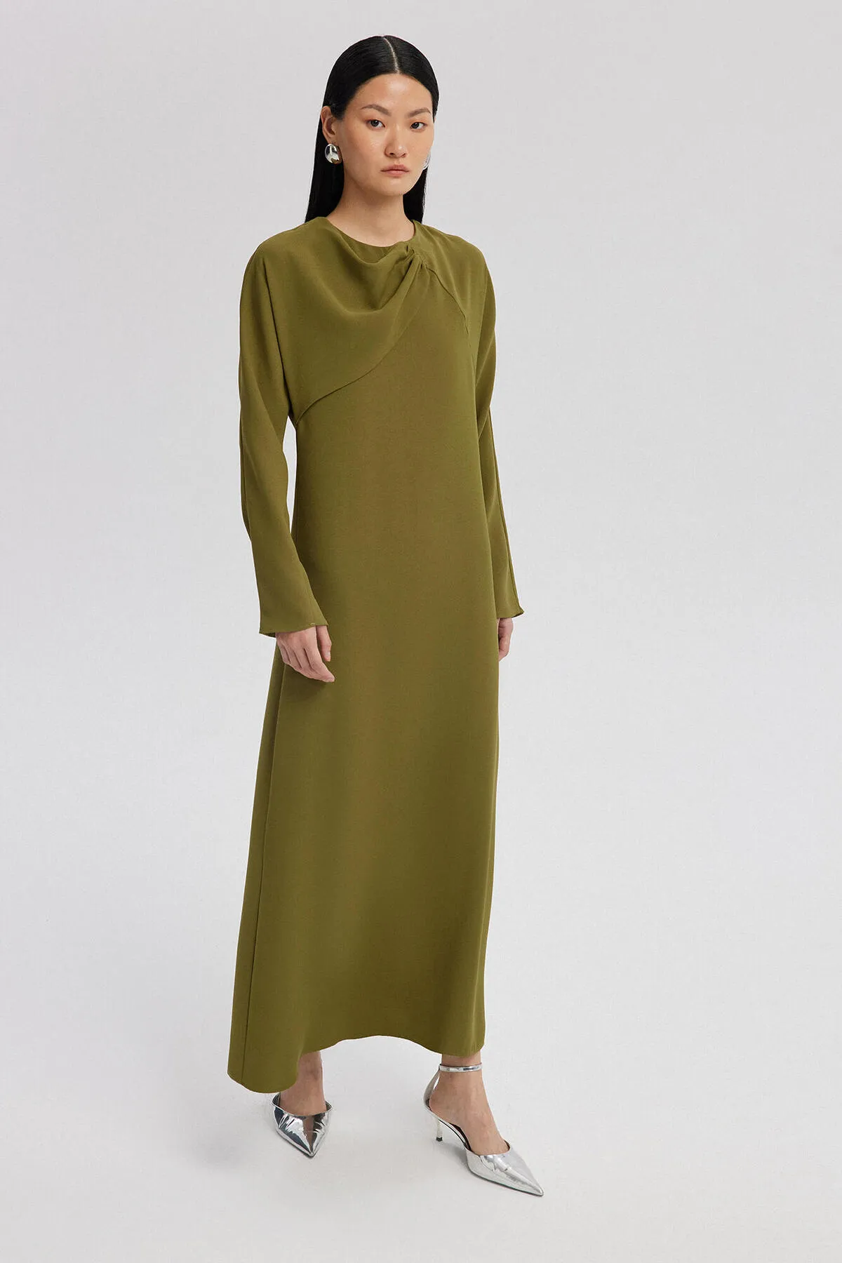 Touché Privé  Kleid - Khaki - A-Linie
