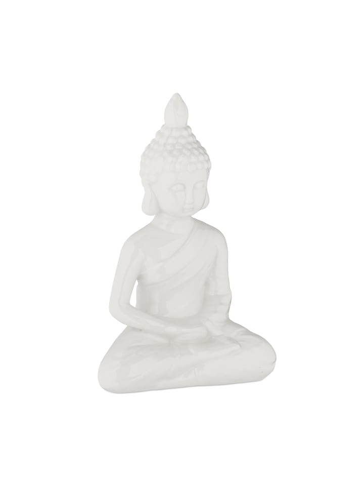 relaxdays Buddha-Figur in Weiß - (H)17 cm günstig kaufen onesize