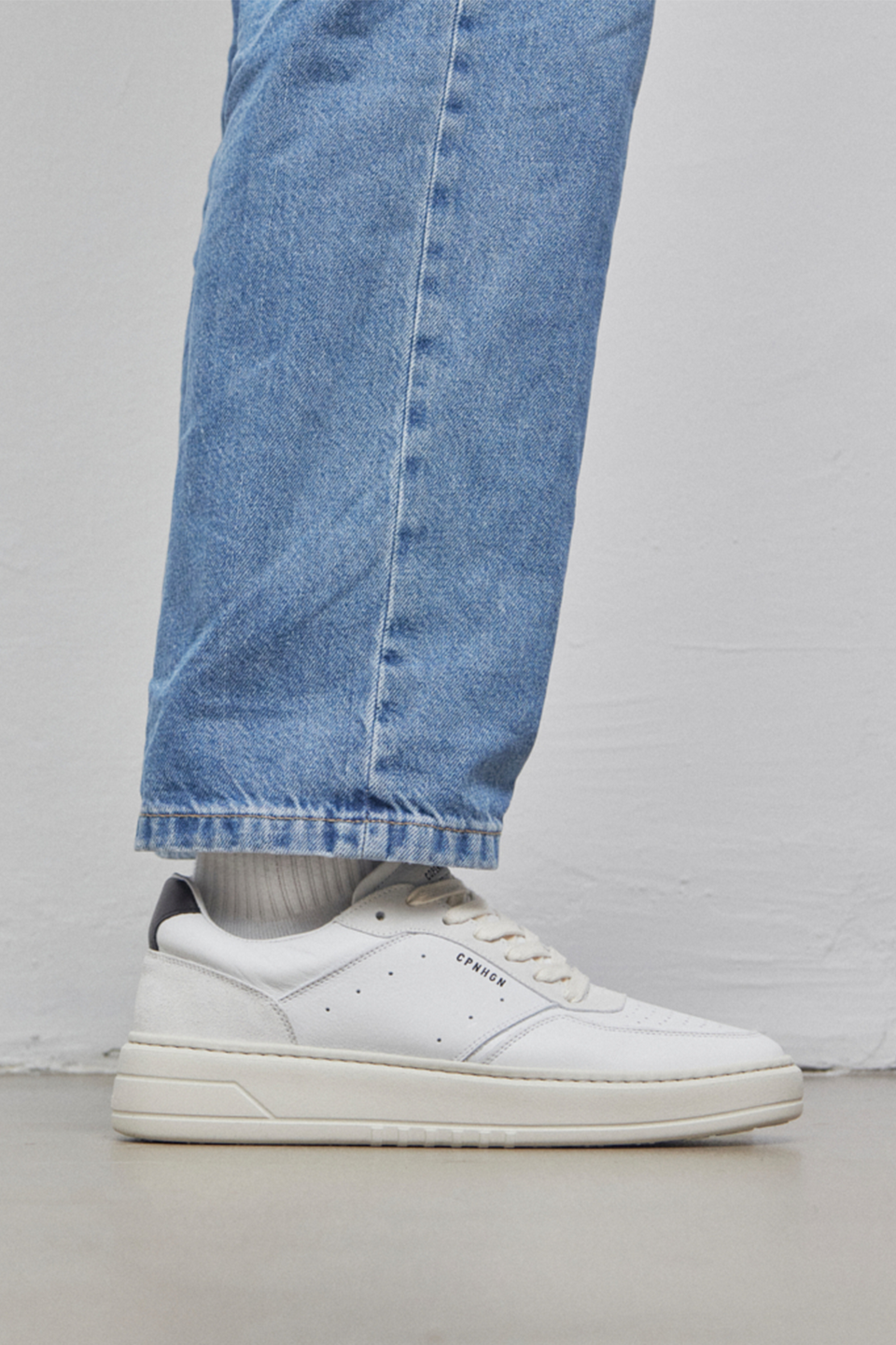 CPH1M leather mix white/black