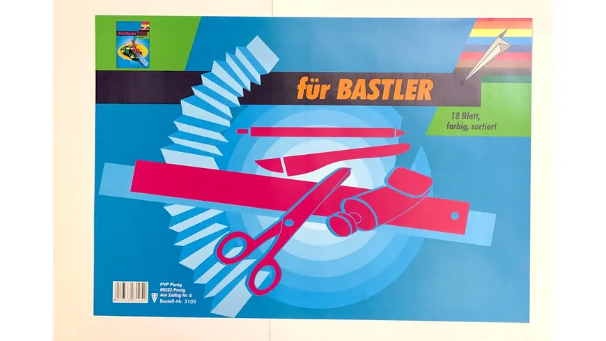 Bastelmappe mit 18 Blatt Bastelpapier A3