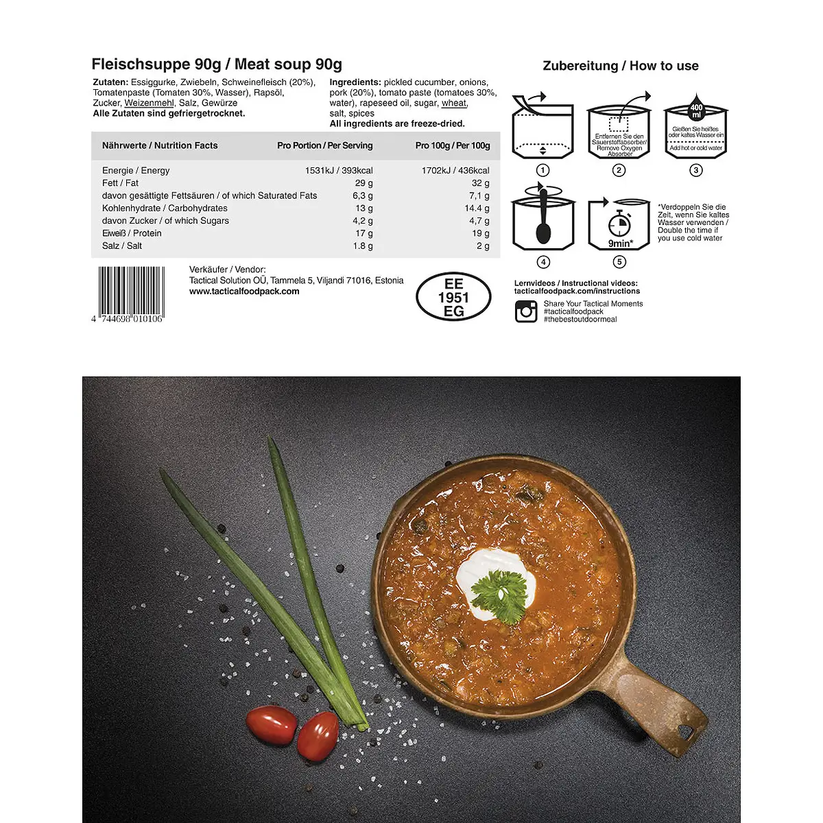 Tactical Foodpack Fleischsuppe