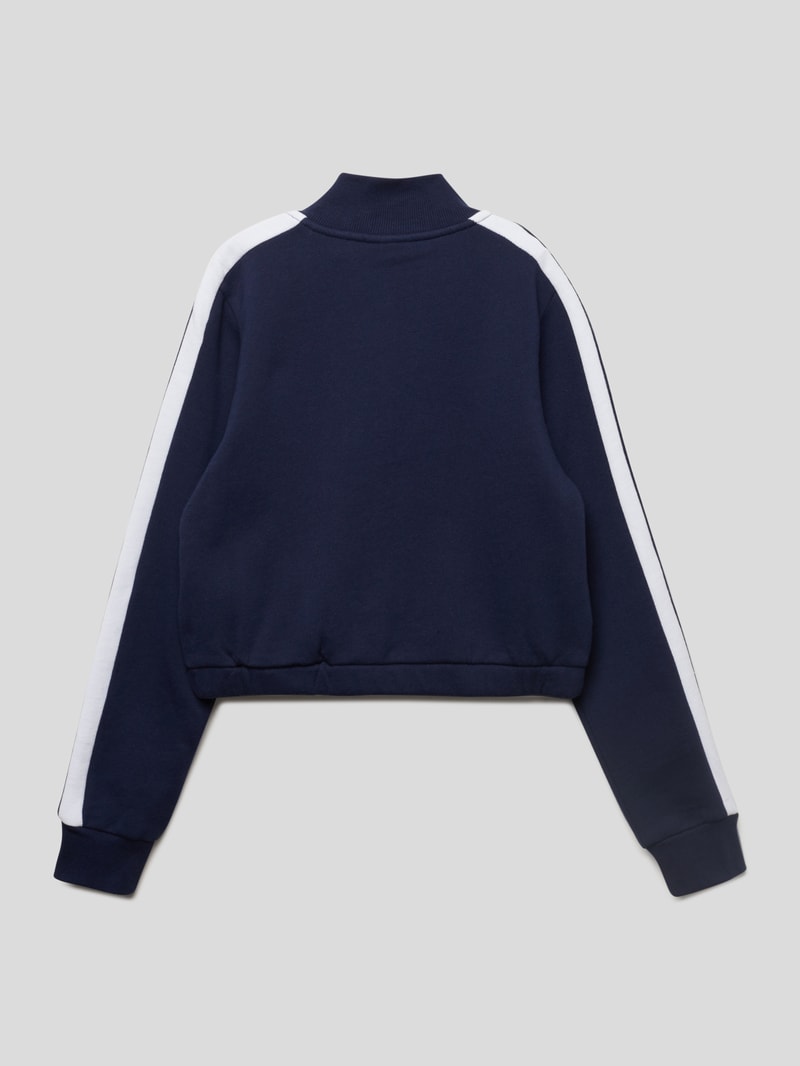Sweatjacke mit Label-Patches in marineblau