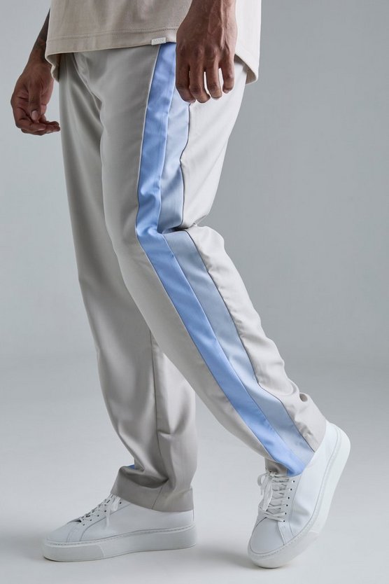 Plus Skinny Colorblock Anzughose