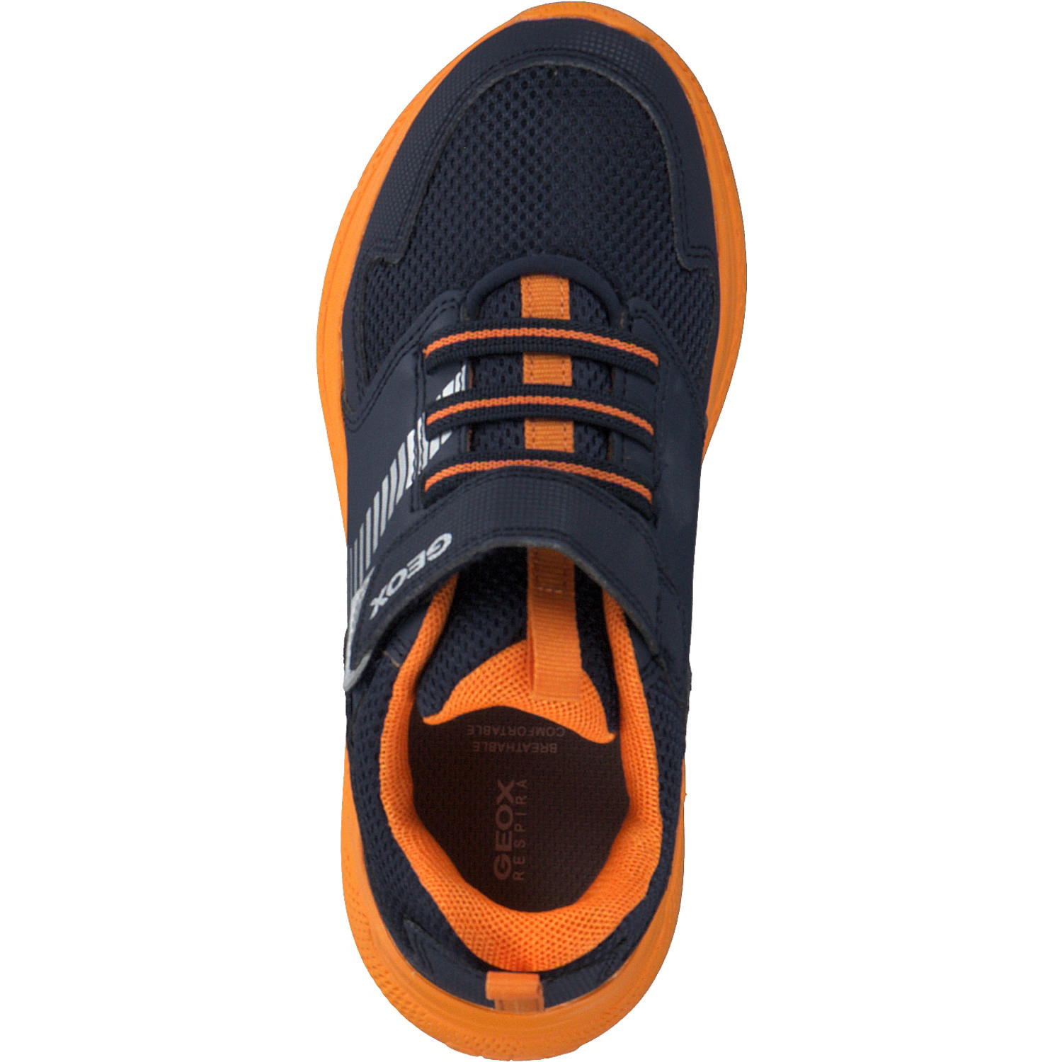 Geox J26GBA, Sneakers Low, Kinder, NAVY/ORANGE