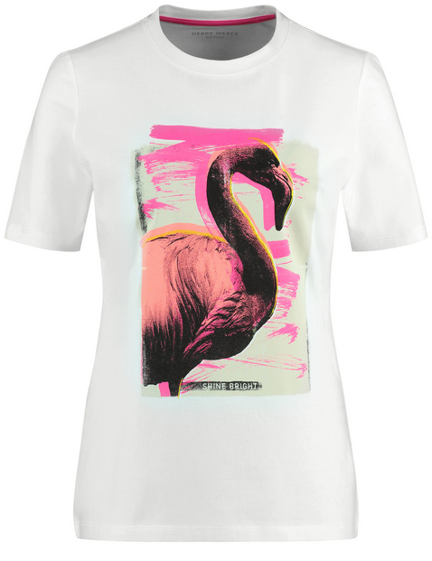 T-Shirt mit Flamingo-Motiv