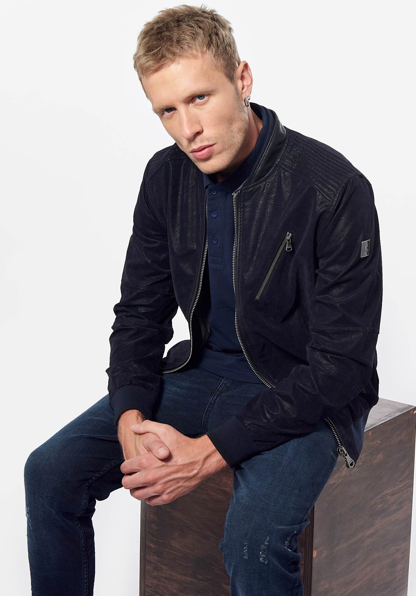 SIGO   Blouson noir Homme