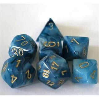 Phantom Teal w/gold 7-Würfel Set