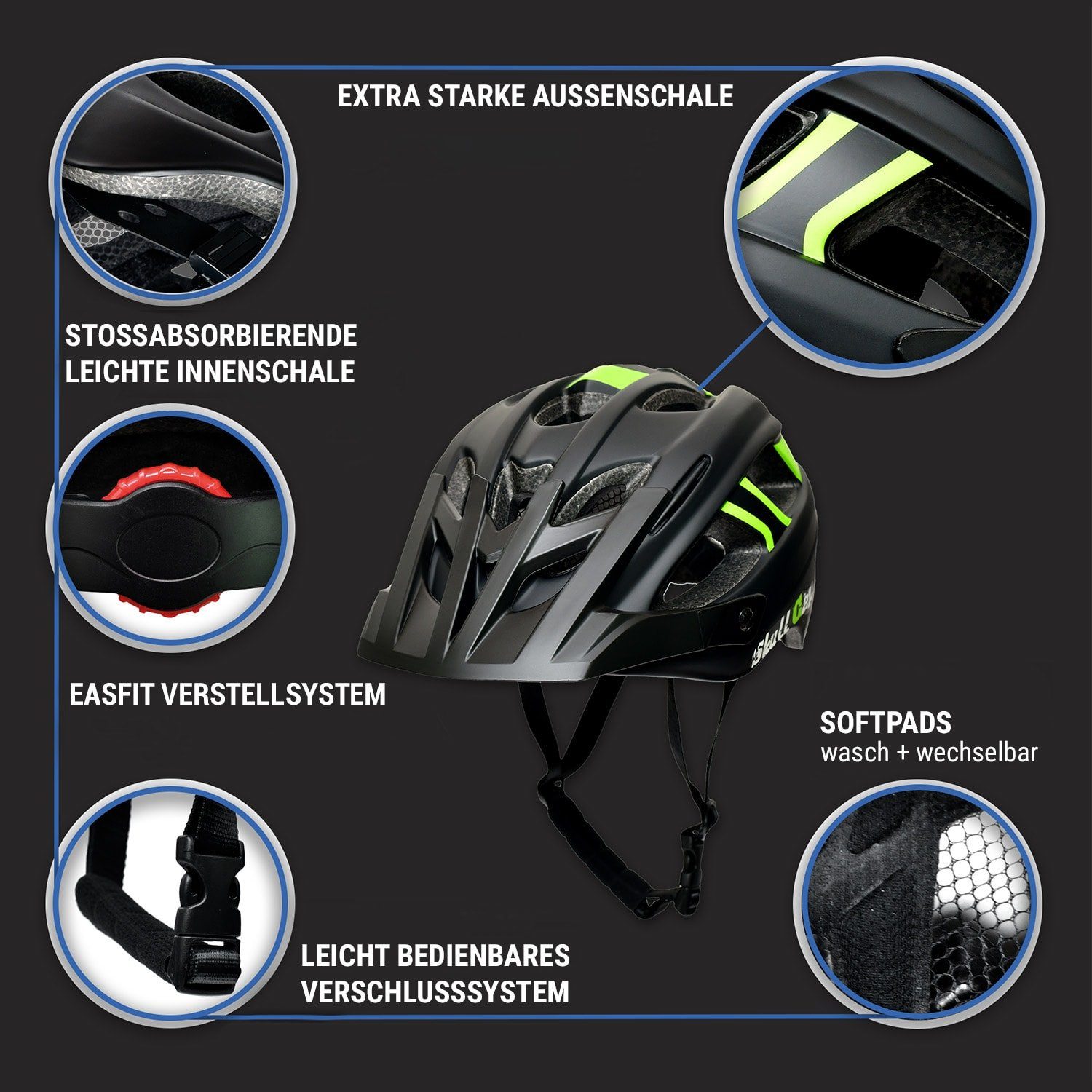 Skullcap Fahrradhelm MTB-Green M