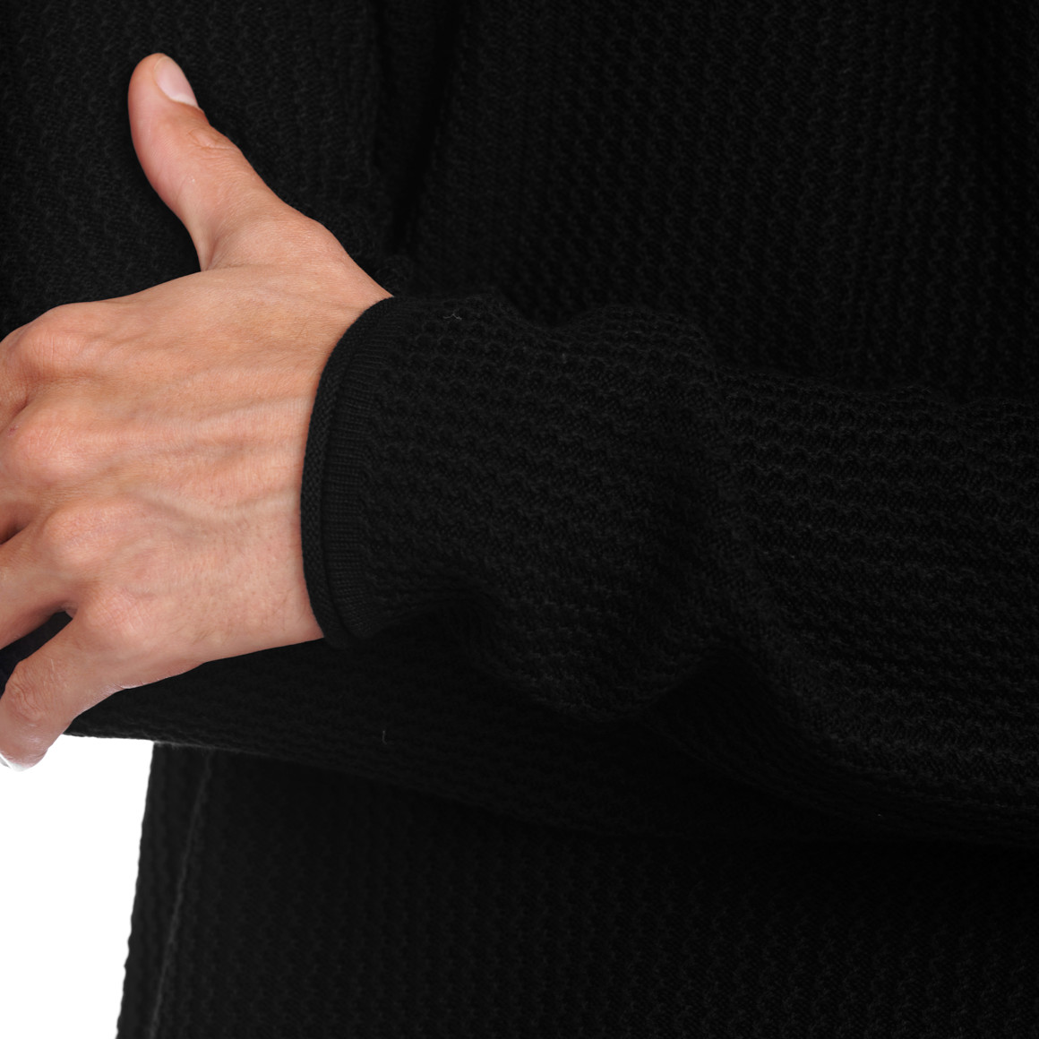 Herren Strickpullover mit Wellen-Struktur