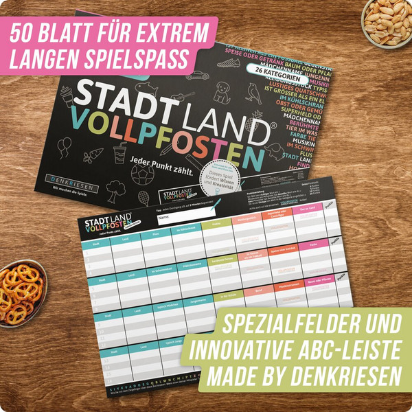STADT LAND VOLLPFOSTEN - JUNIOR EDITION - Reisespiel