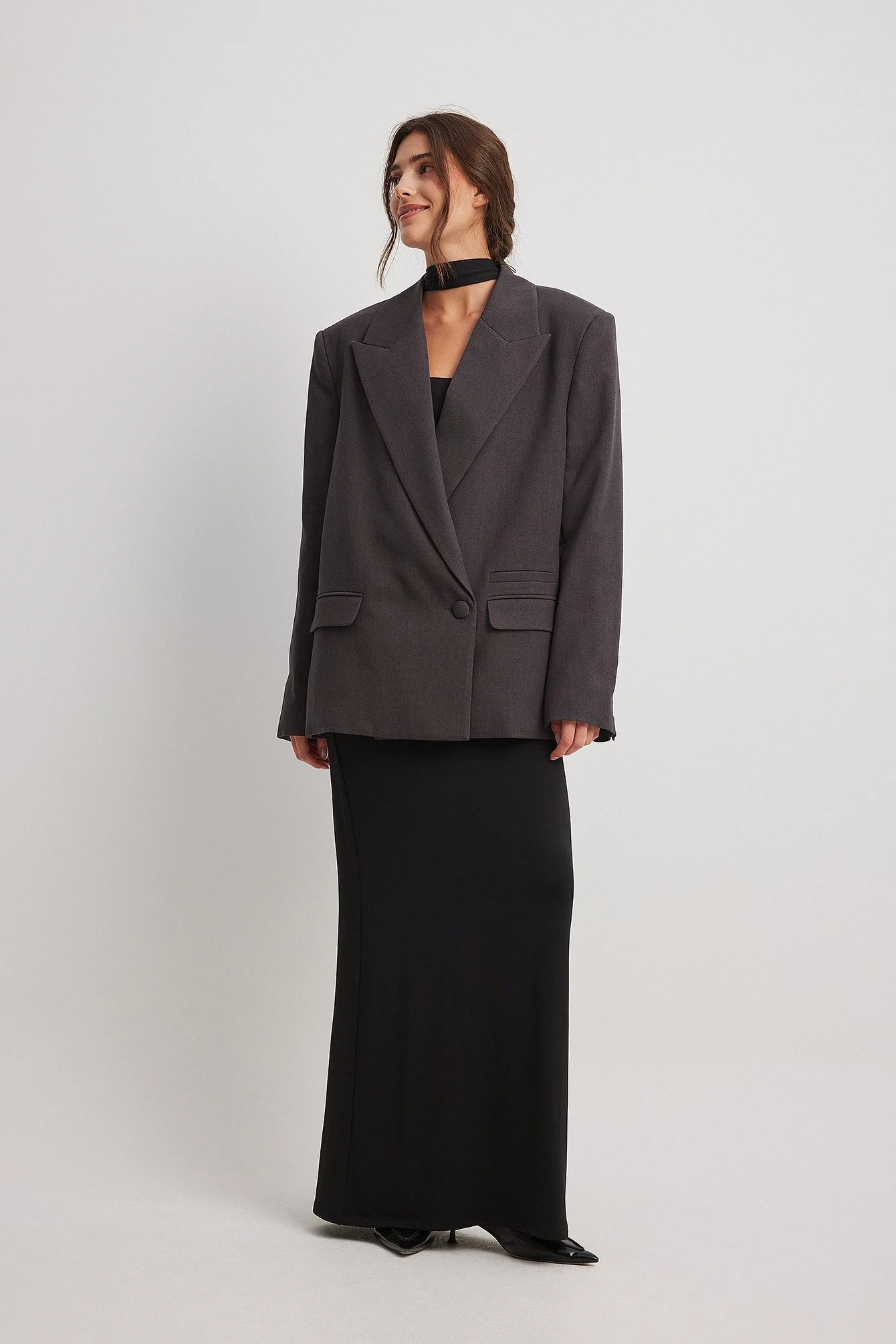 Gefütterte Oversize-Blazerjacke