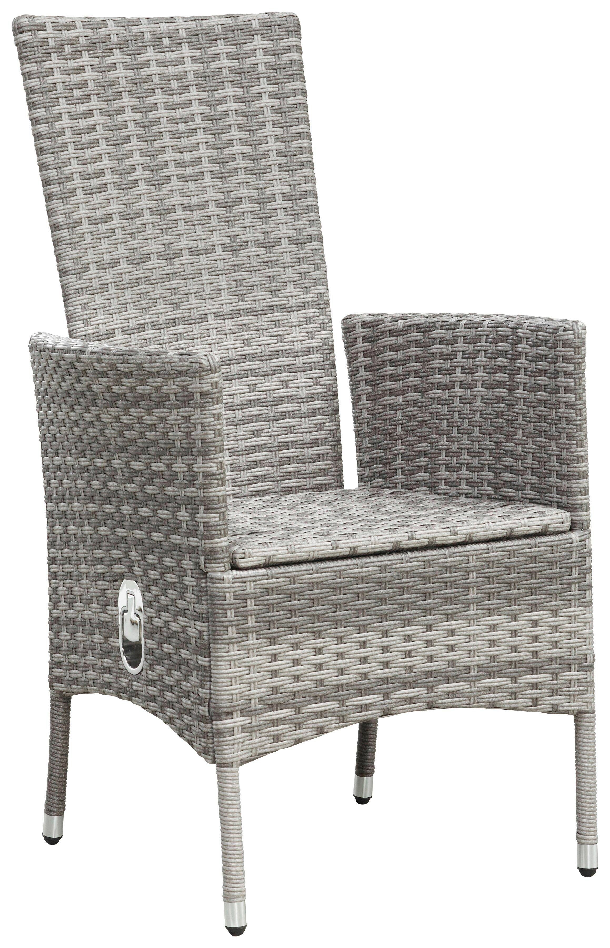 KONIFERA Garten-Essgruppe Belluno, (9-tlg), 4 Sessel, Tisch Ø 100 cm, Polyrattan