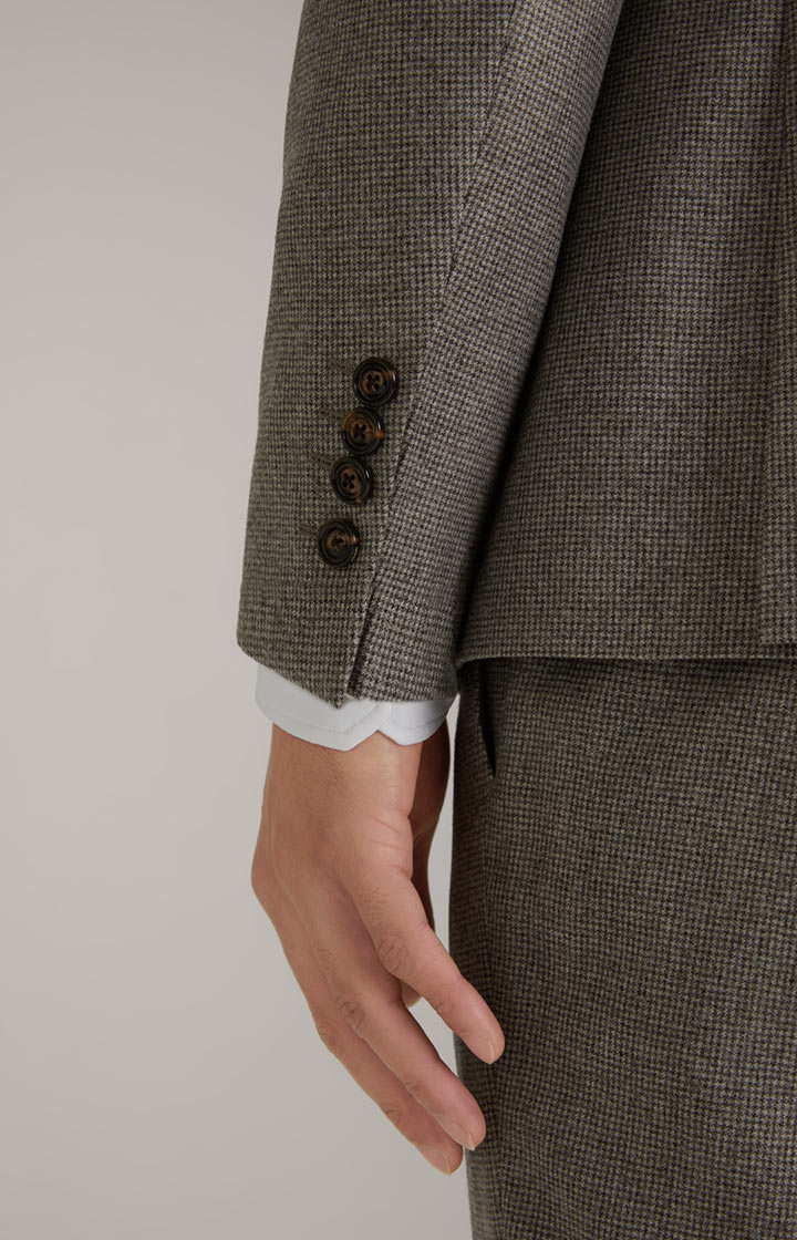 Flanell-Anzug Haspar-Bloom in Beige gemustert