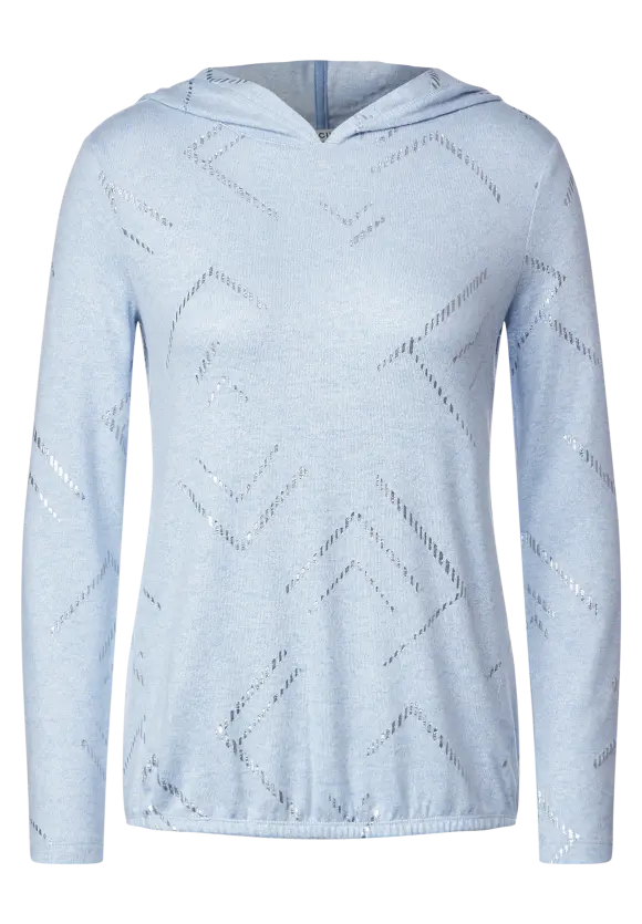 CECIL Hoodie Shirt mit Folienprint