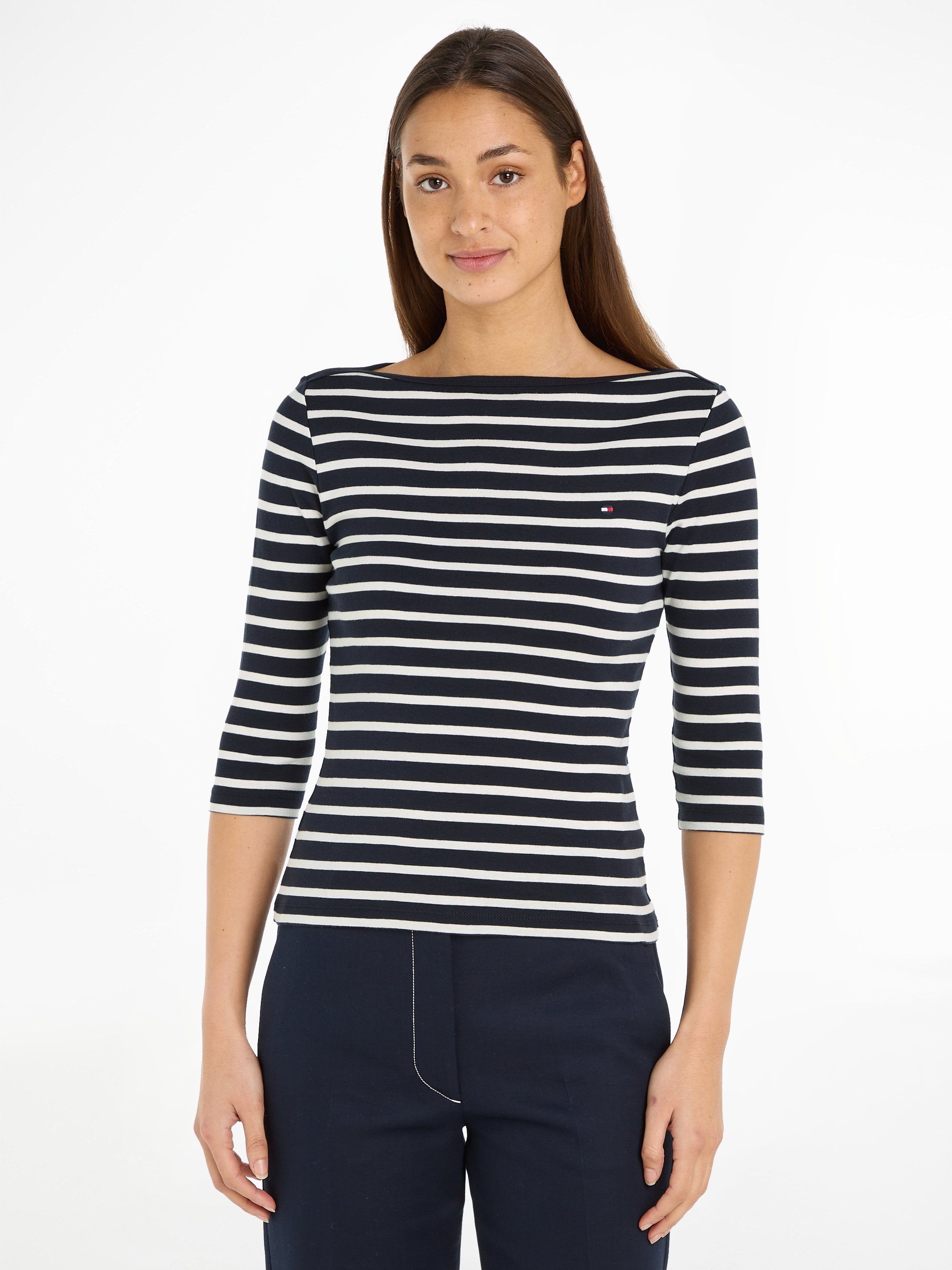 Tommy Hilfiger 3/4-Arm-Shirt NEW CODY SLIM BOAT-NK 3/4SLV mit Streifenmuster