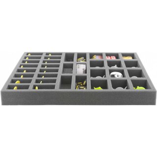 Full-Size Schaumstoffeinlage mit 34 Fächern für Zombicide Figuren und Zubehör