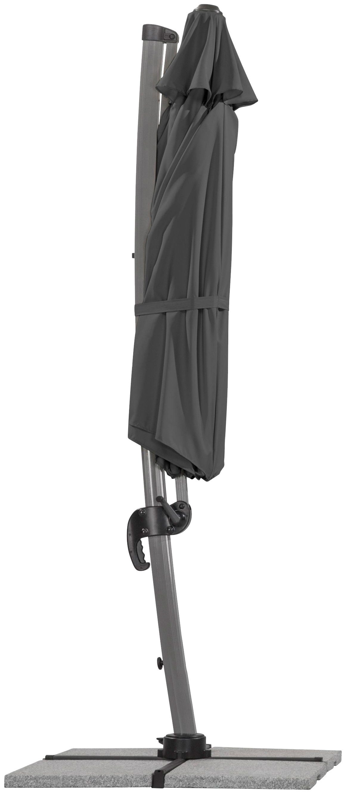 Schneider Schirme Ampelschirm Rhodos Rondo, LxB: 350x390 cm, mit Schutzhülle und Schirmständer, ohne Wegeplatten