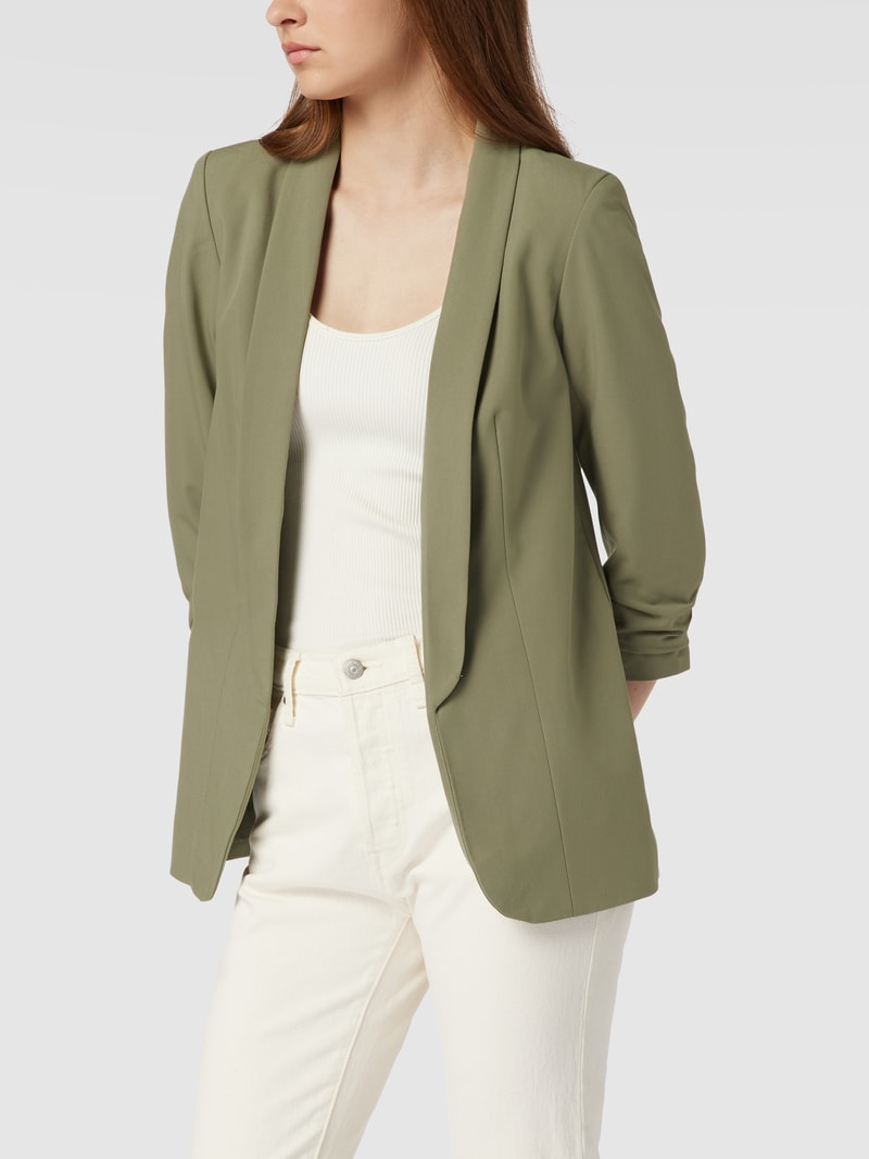 Blazer mit Schalkragen in olivgrün