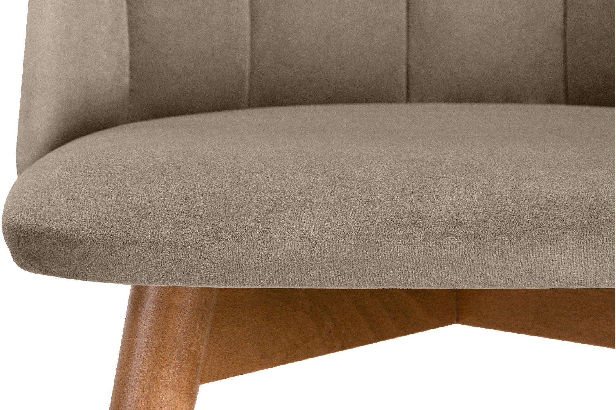 Konsimo Polsterstuhl BAKERI Esstischstühl Küchenstühl Wohnzimmerstühl Esszimmer Stühl (Esszimmerstühl, 2 St), Gestell aus Massivholz, Velours-Sitz