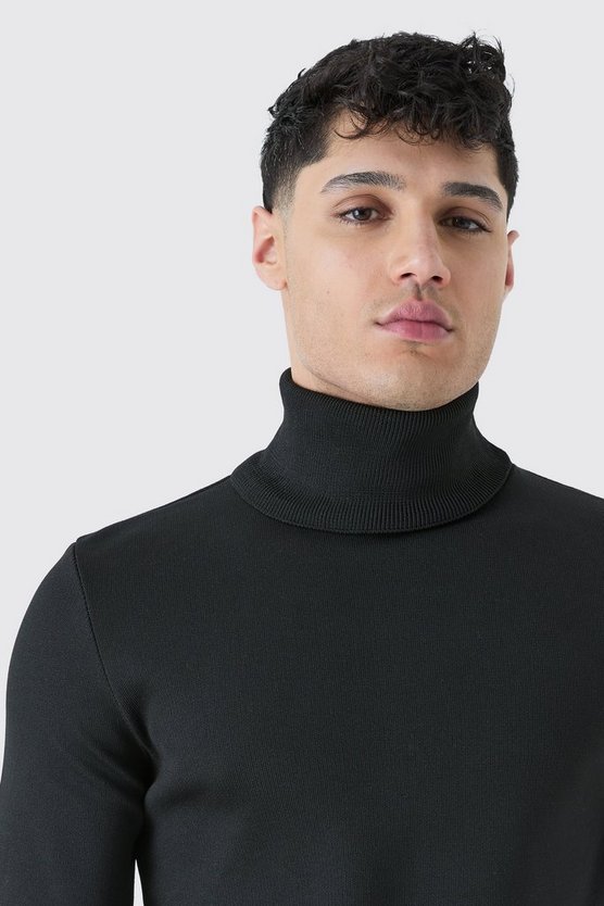Muscle-Fit Rollkragenpullover