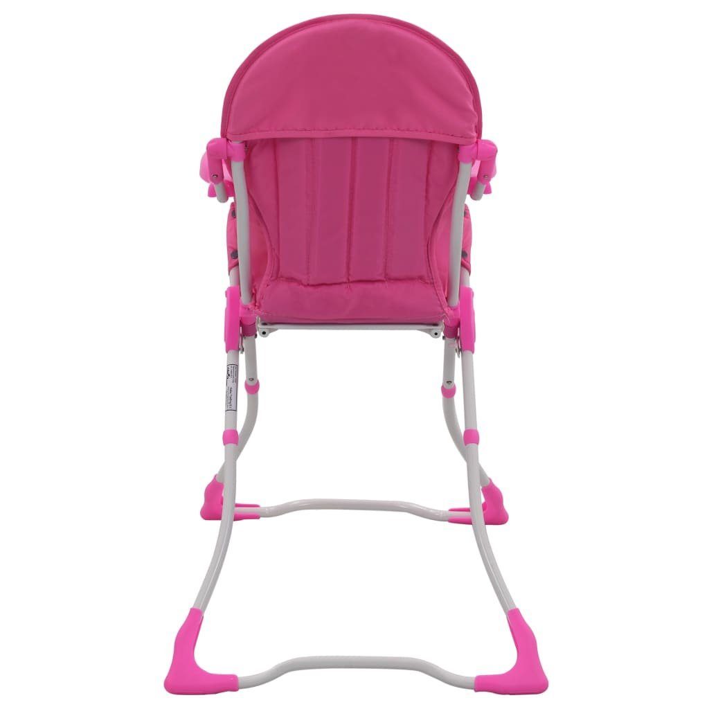 vidaXL Kombihochstuhl Babystuhl Hochstuhl Babysitz Kinderstuhl mit Tisch, Gurt klappbar Rosa