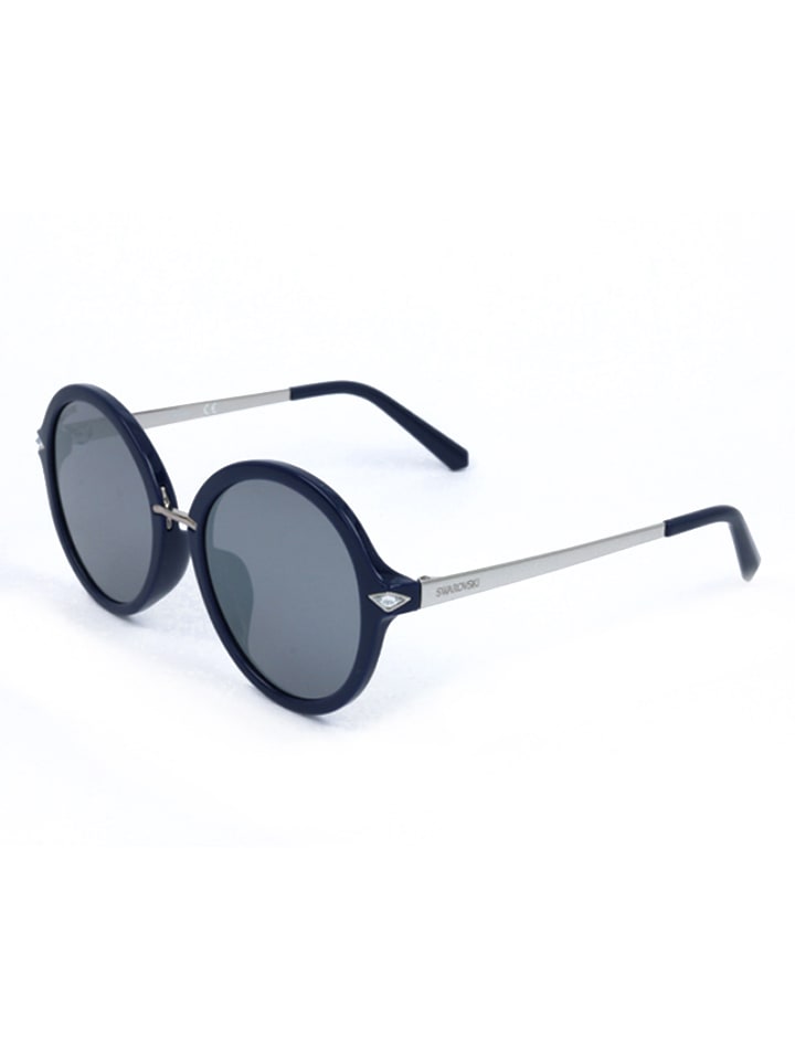 Swarovski Damen-Sonnenbrille in Dunkelblau-Silber/ Grau günstig kaufen 54