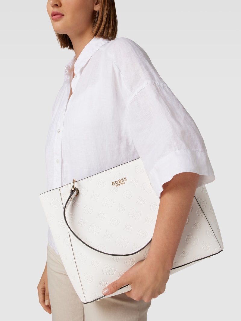 Tote Bag mit Label-Details Modell 'GALERIA' in sand