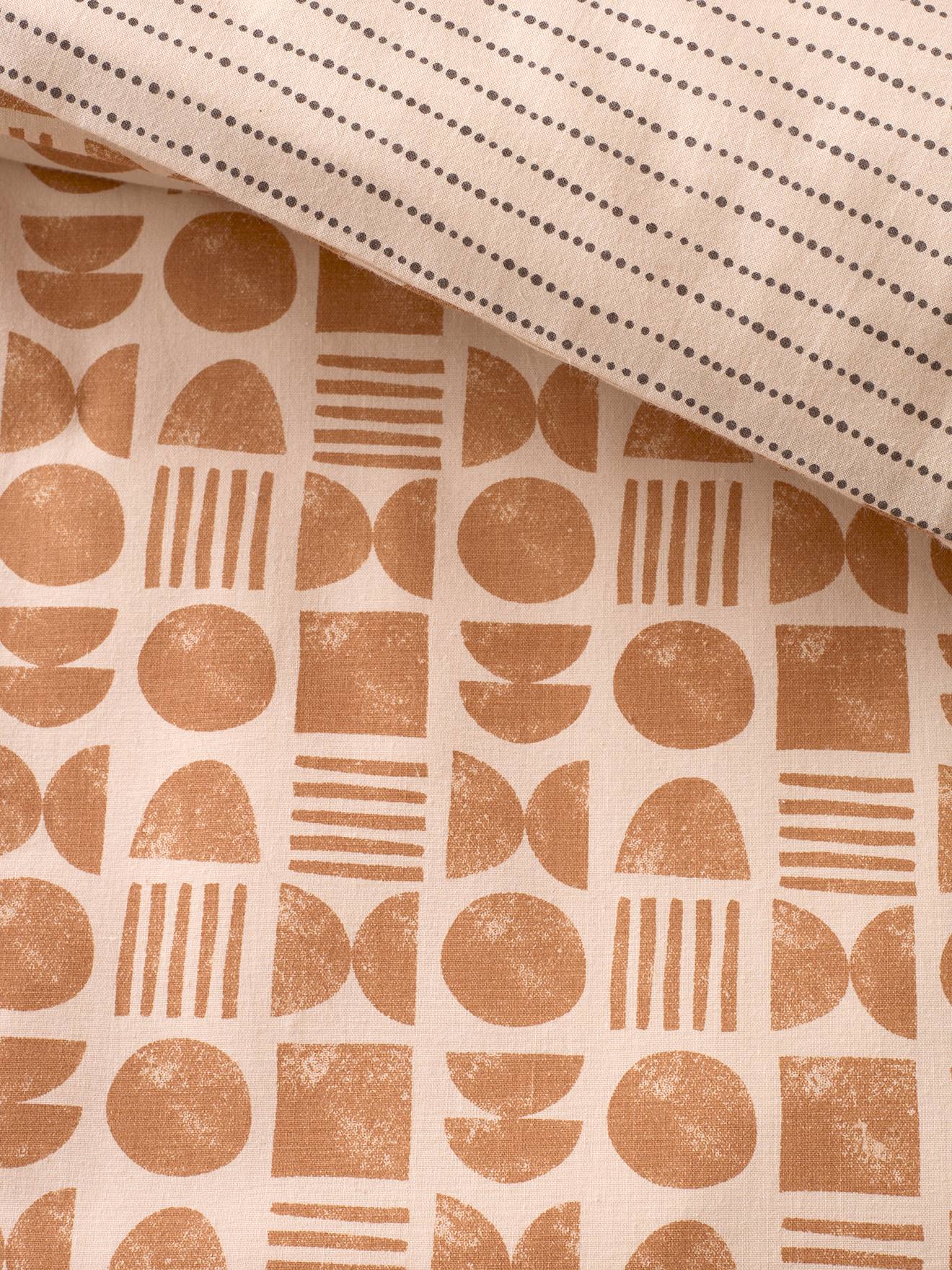 Vertbaudet Baby Bettbezug ohne Kissenbezug ETHNIC Oeko-Tex - beige bedruckt