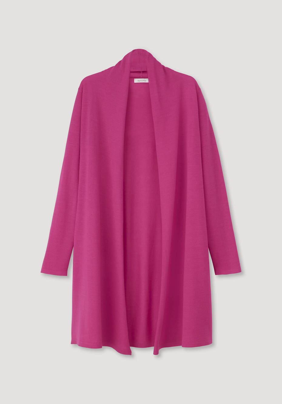 Long Strickjacke aus reiner Bio-Merinowolle