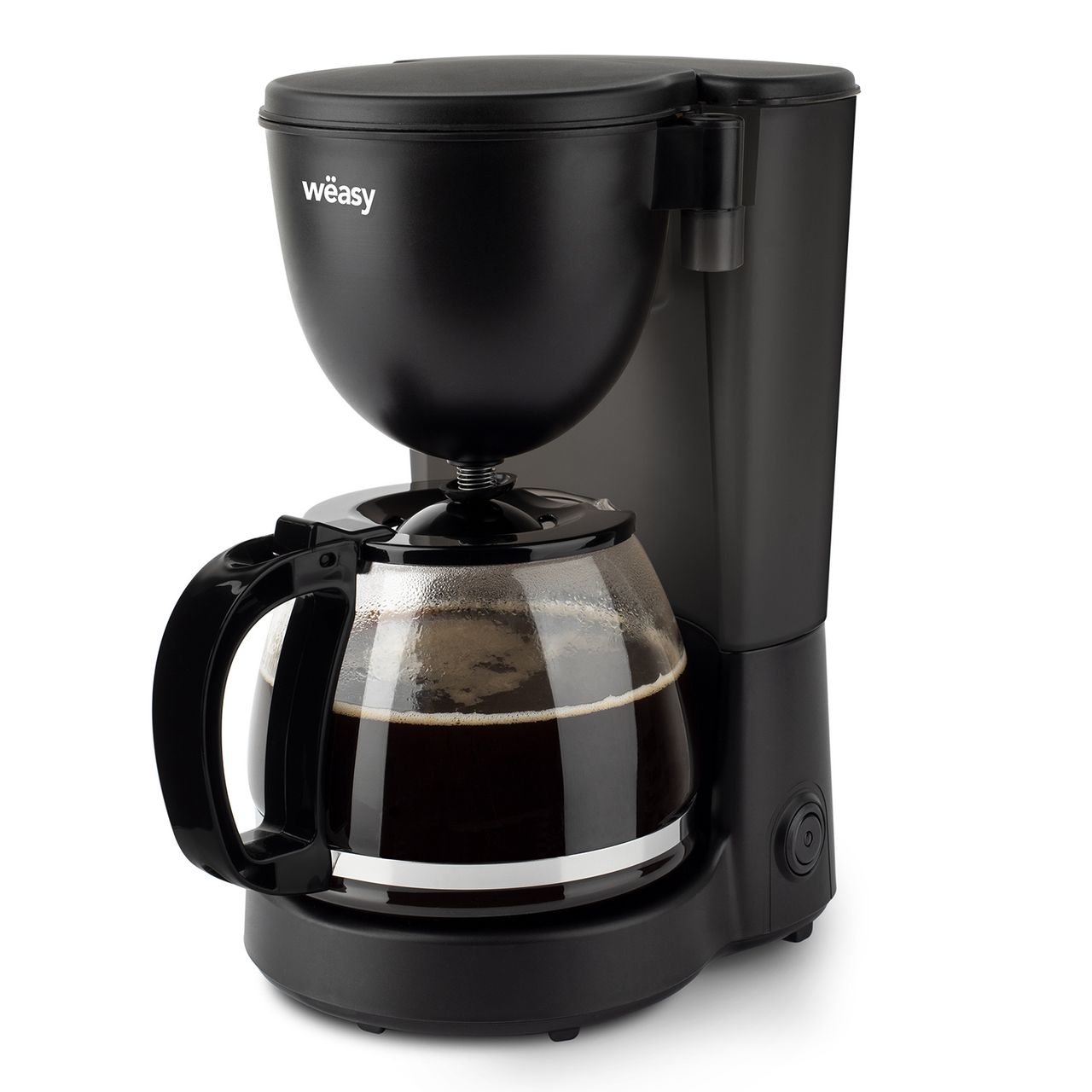 Weasy Wëasy Filterkaffeemaschine KF24 / Fassungsvermögen 1,25 L  / Glaskanne / Warmhaltefunktion / Automatische Abschaltung / Kunststoff / 600 W /  Schwarz