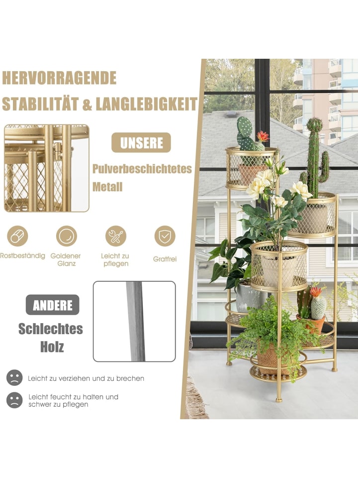 COSTWAY Pflanzenständer 6 Etagen in Gold günstig kaufen onesize