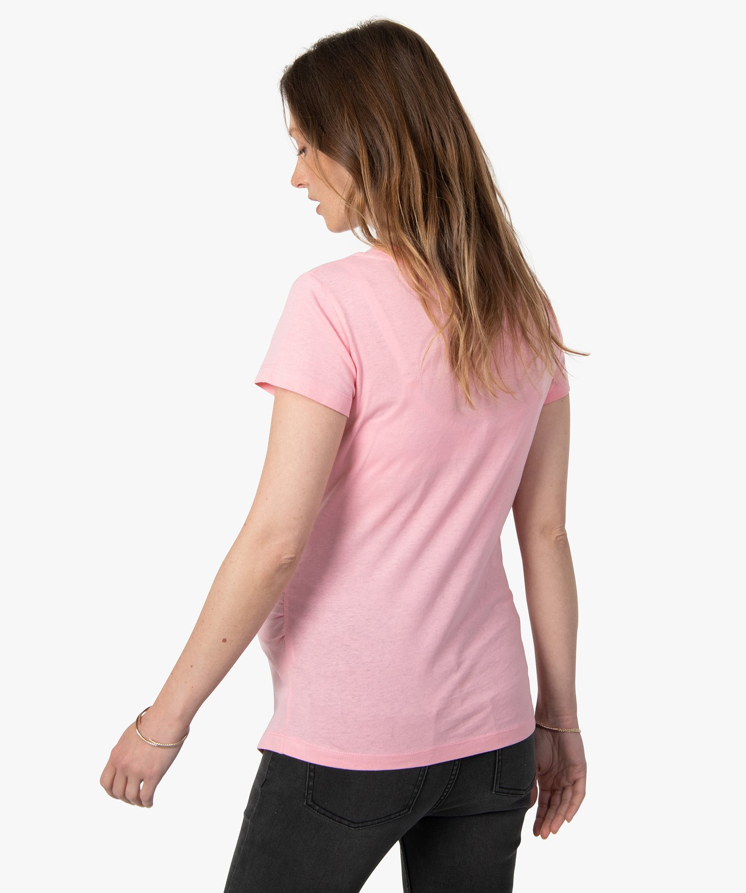Tee-shirt de grossesse avec inscription en forme de cur blanc | GEMO