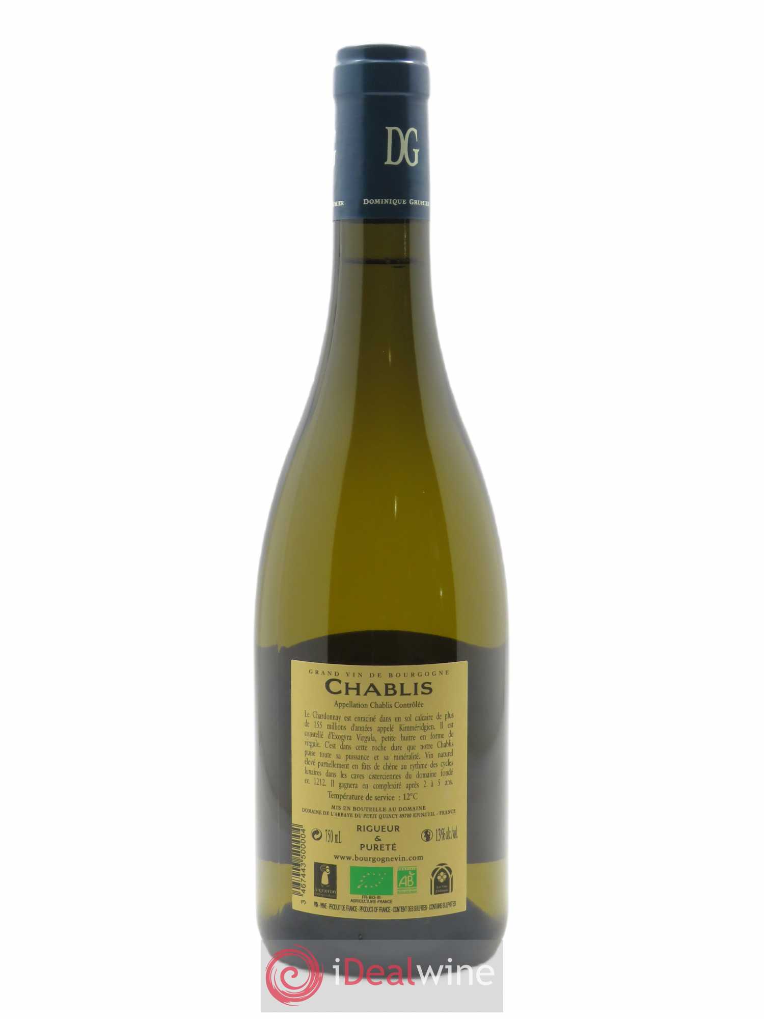 Chablis Dominique Gruhier  2020 - Lot de 1 Bouteille