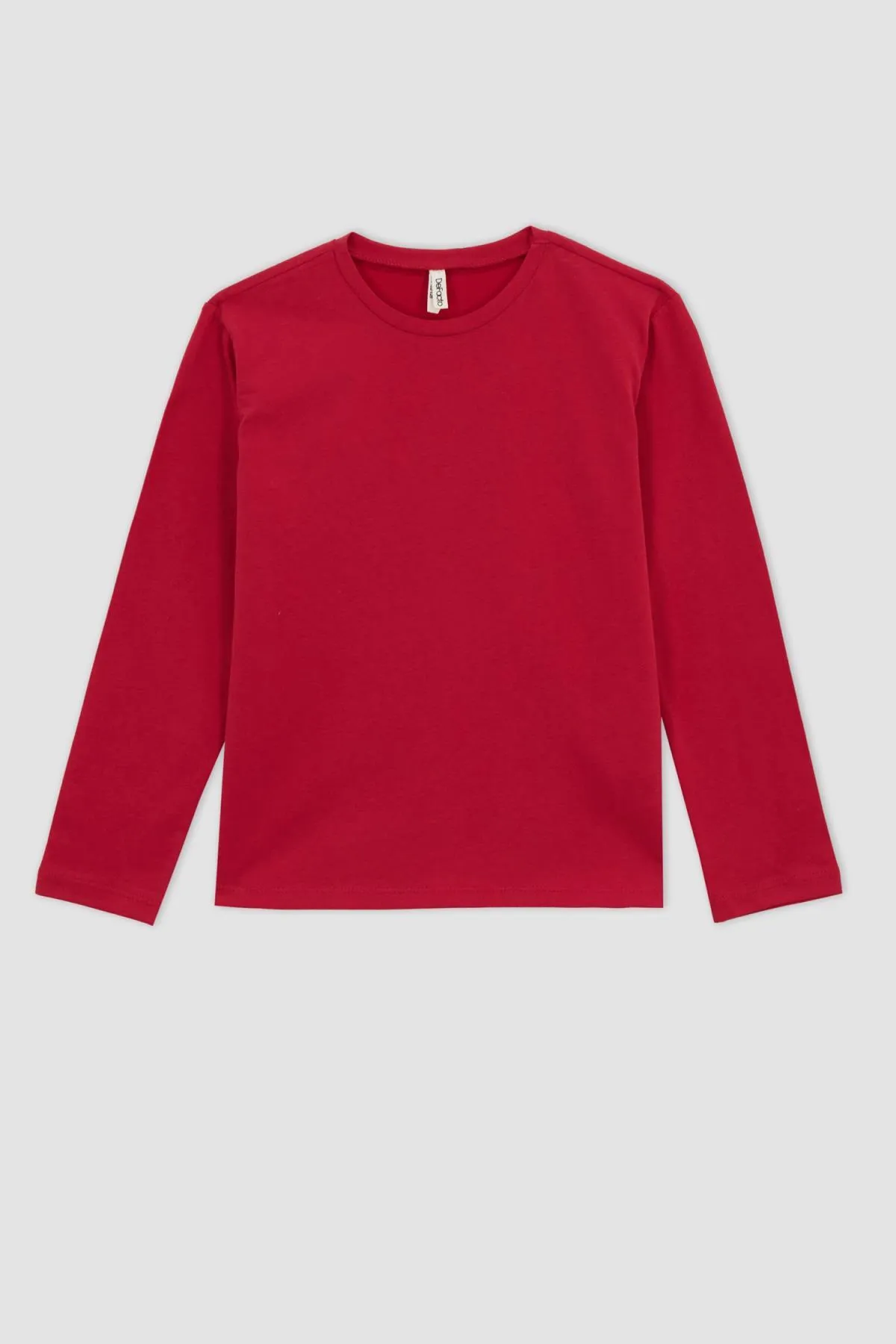 DeFacto  Mädchen T-Shirt mit Rundhalsausschnitt und langen Ärmeln, rot Z4192a623sp