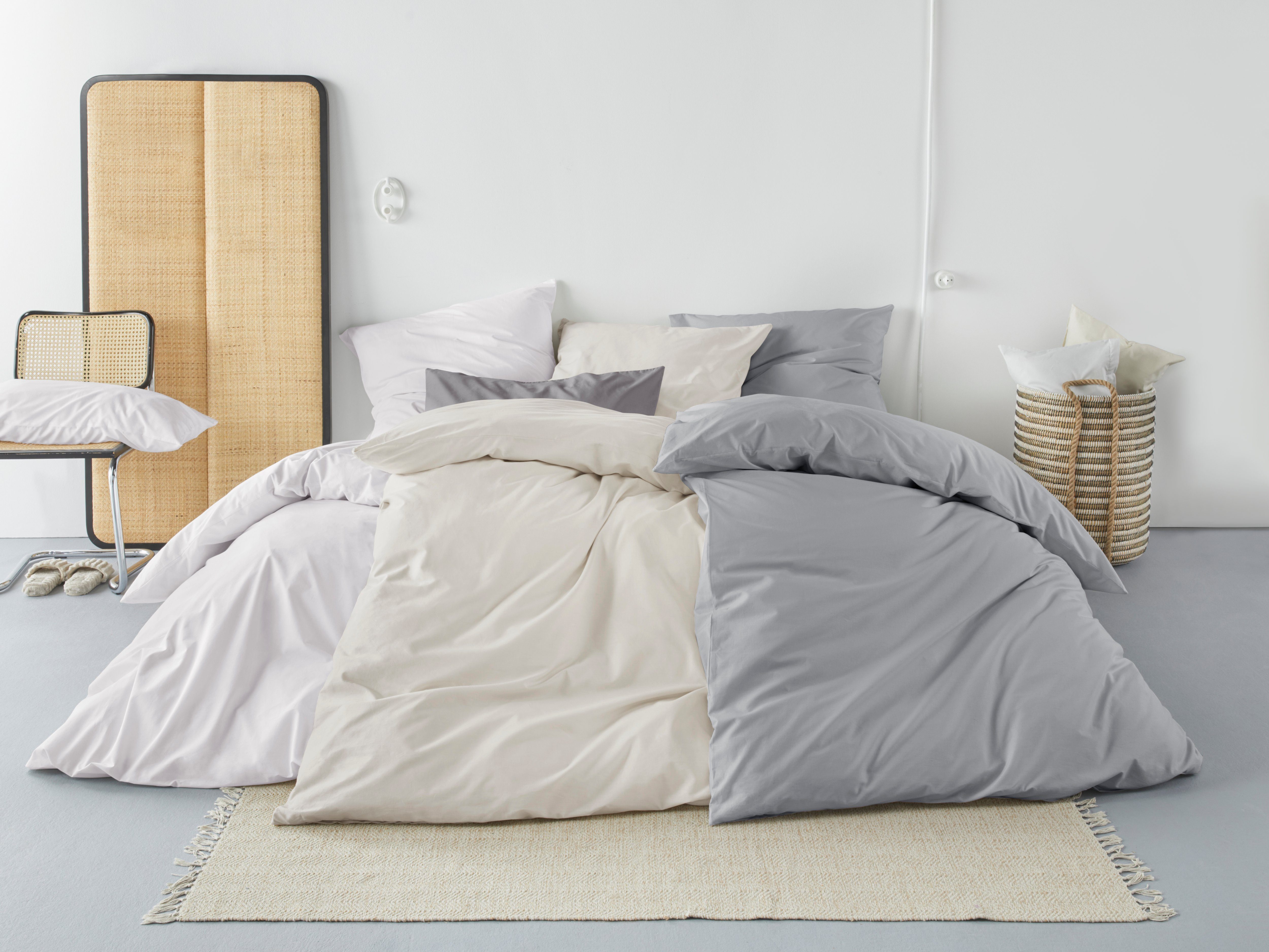 Bettwäsche Sari in Gr. 135x200 oder 155x220 cm, Schlafwelt, Renforcé, 2 teilig, Bettwäsche aus Baumwolle, zeitlose Bettwäsche mit Reißverschluss