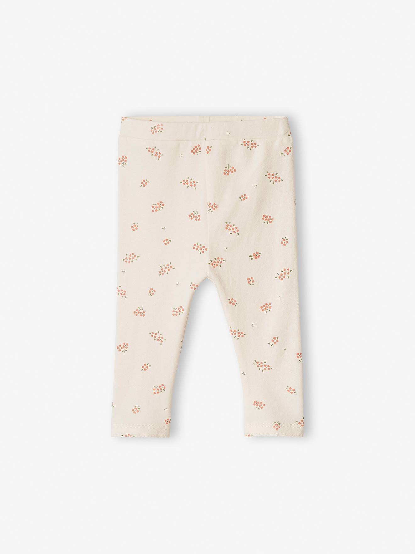 Lot de 2 leggings basic bébé BASICS rose pâle