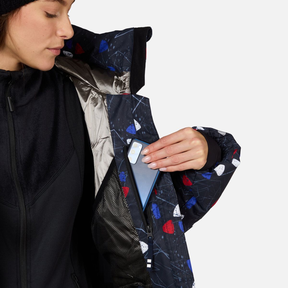 Damen-Daunenskijacke mit Print Ventina