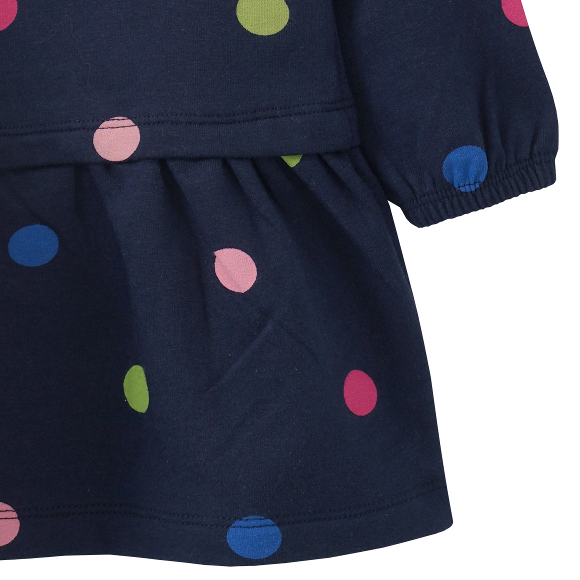 Baby Sweatkleid mit Punkten allover