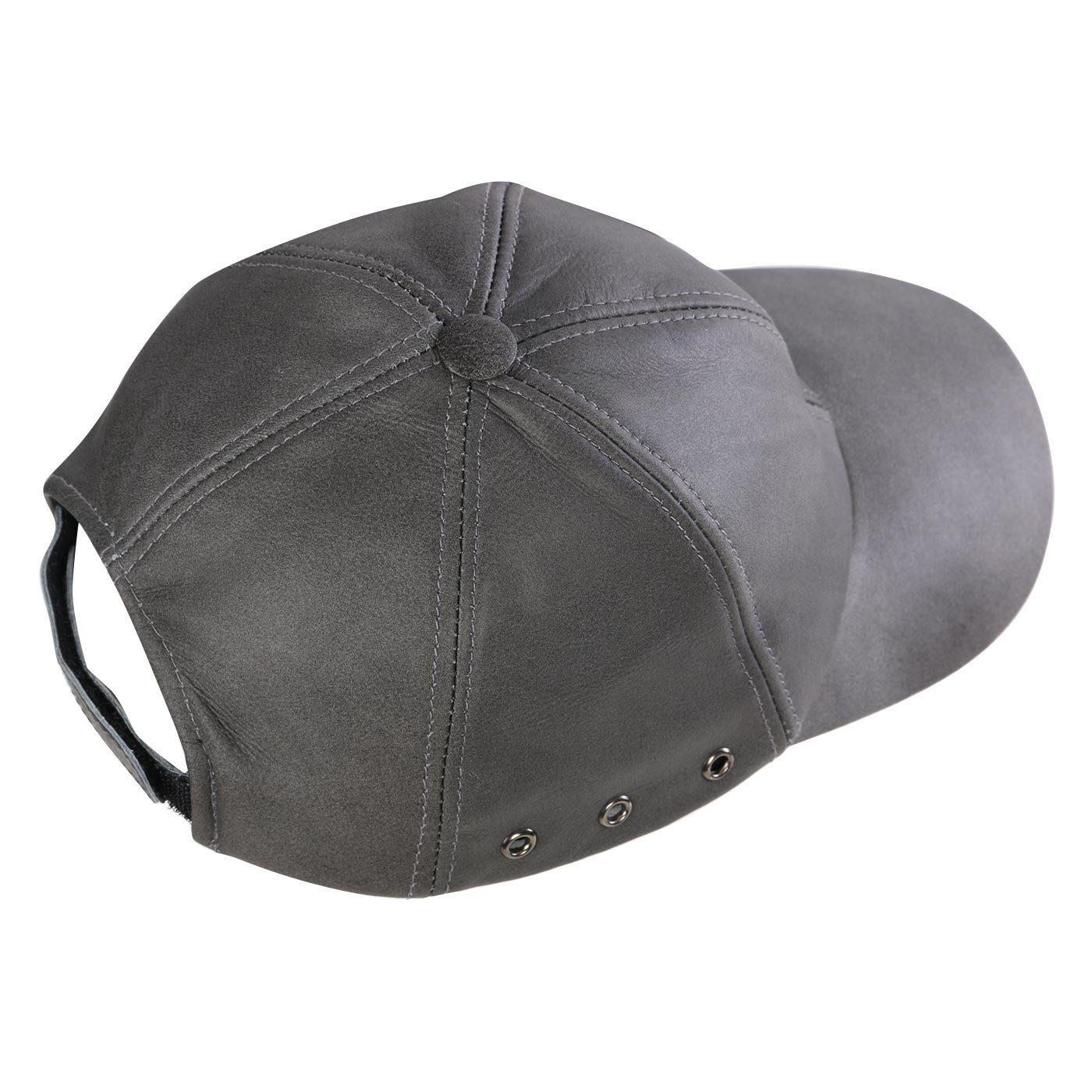 BLACK FOREST FOX Cowboyhut STATES Leder Baseball Cap Hut Schirmmütze Graphit-Grau